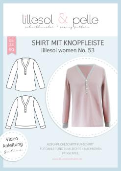 Schnittmustertitelbild Shirt mit Knopfleiste lillesol women Nr. 53